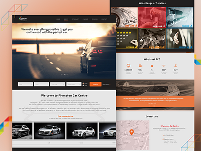 Car Dealer Landing page sketchapp ui design visual design web design