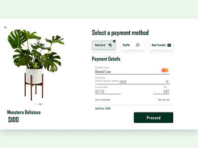 Card checkout page for web. cardpayment checkoutpage landing page ui ux uidesign userinterface webdesign