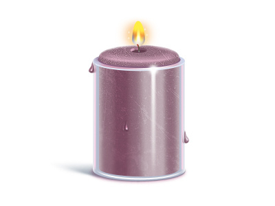 Candle candle fire glass icon