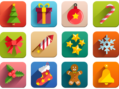 New Year icons