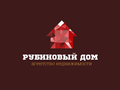 Ruby house estate logo red ruby style