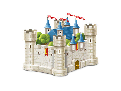 Castle castle icon illustration