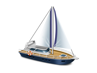 Yacht boat icon illustration yacht