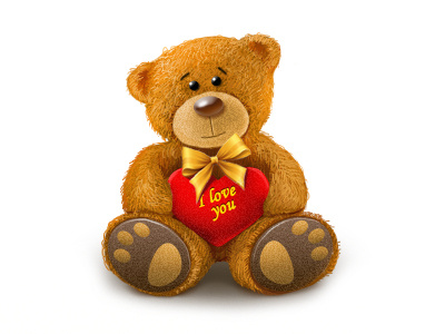 Bear bear brown cute! gift icon love