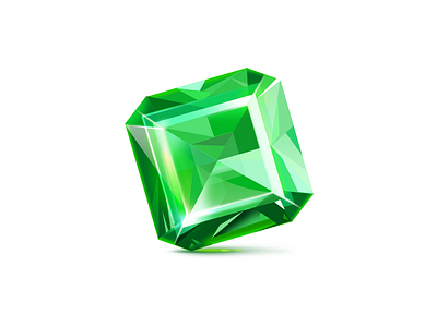Emerald icon emerald game gem green icon illustration light luxury rich treasure