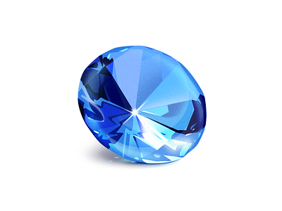 Sapphire blue concept game gem icon illustration light luxury rich sapphire treasure