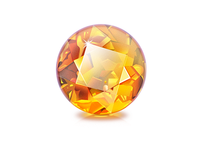 Yellow Zircon icon concept diamond game gem icon illustration light luxury rich treasure yellow zircon