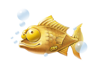 Fish fish gold icon