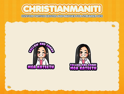 Custom emotes for twitch, youtube, discord and facebook chibi girl emotes chibi twitch emotes custom emotes twitch cute emotes discord emotes facebook emotes facebook sticker girl emotes twitchemotes youtube emotes