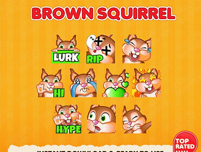 Cute Brown Squirrel emotes for twitch , youtube, discord or face adorable squirrel emotes animal cute emotes brown squirrel emotes cute brown emotes cute squirrel emotes pack squirrel emotes twitch emotes twitch emotes pack