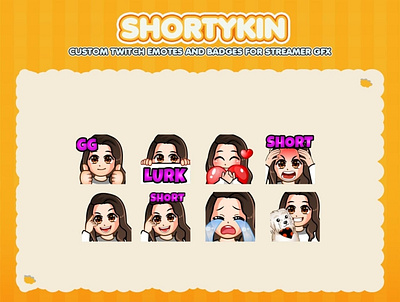 Custom emotes for twitch, youtube, discord and facebook brown hair emotes cute chibi emotes cute emotes cute girls emoji discord emotes facebook sticker girls emotes human emotes twitchemotes youtube emotes