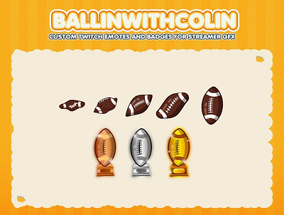 Custom emotes for twitch, youtube, discord and facebook brown badges brown football badges facebook badges foottball badges gold trophy badges trophy badges twitch footballl badges unique brown badges youtube badges