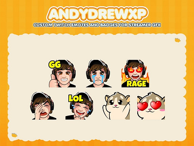 Custom emotes for twitch, youtube, discord and facebook animal emotes custom twitch emotes cute guy emotes cute hamster emotes discord emotes gamers emotes guy emotes human emotes twitch emotes youtube emotes