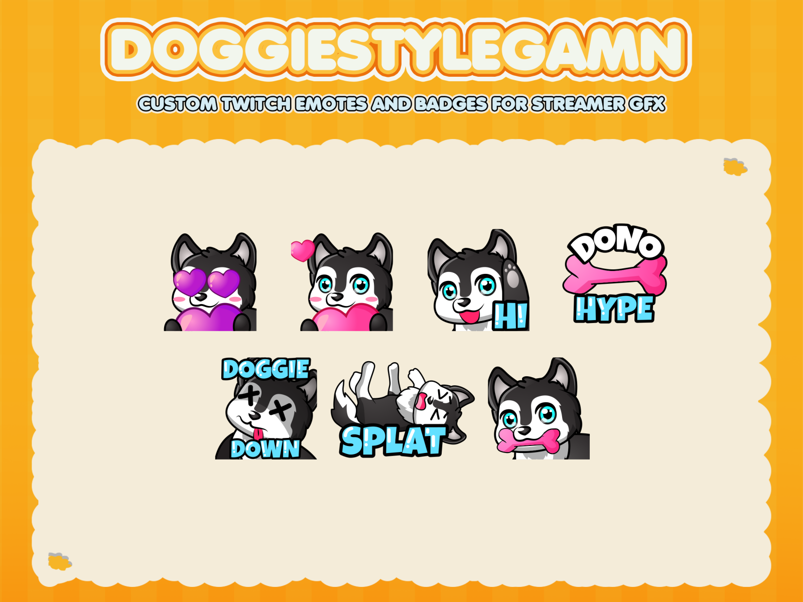 Digital Jam & Gifted Sub Emotes for Twitch Tricolor Corgi GG Lurk Bonk ...