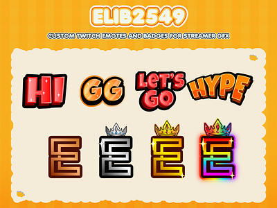Custom emotes for twitch, youtube, discord and facebook custom text emotes hypr text emotes letter e emotes rainboe emotes red emotes text emotes twitch badges twitch emotes