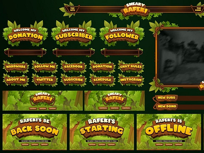 CUSTOM ANIMATED TWITCH OVERLAY PACKAGE/STREAM PACKAGE