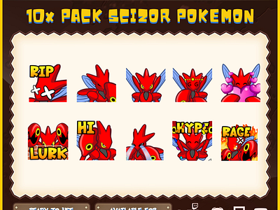 Scizor Emotes Pack / 10 Set Mega Scizor Emotes / Twitch Emotes / emotes scizor fire scizor emote mega scizor pokemon emotes pokemon scizor scizor cartoon scizor emoji scizor emotes twitch pokemon twitch scizor