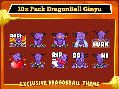 Captain Ginyu Emotes Pack / 10 Set Amazing Captain Ginyu Emotes