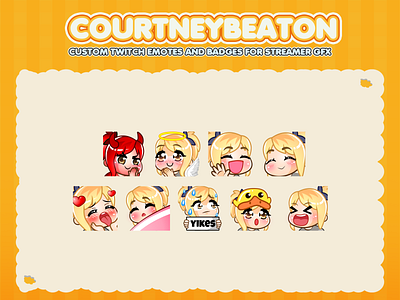 CUSTOM TWITCH EMOTES AND TWITCH BADGES blonde hair emotes chibi emotes chibi girl emotes custom twitch emotes cute chibi emotes devil girl emotes discord emotes emotes for twitch girl emotes twitch emotes