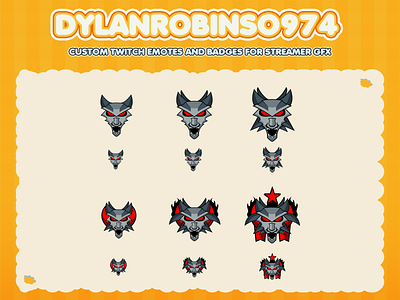 CUSTOM TWITCH EMOTES AND TWITCH BADGES animal badges badges for twitch custom sub badges custom twitch badges digitalart discord badges grey wolf badges loyalty badges twitchaffiliate youtube badges