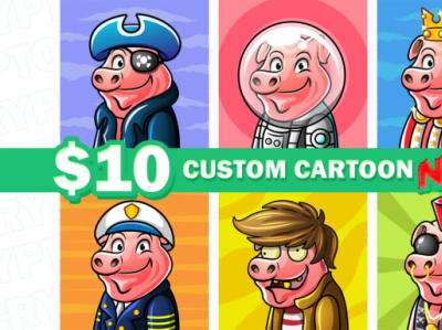 custom cartoon character, mascot, for nft collection cartoon nft custom avatar nft custom cartoon nft custom mascot nft unique nft cartoon