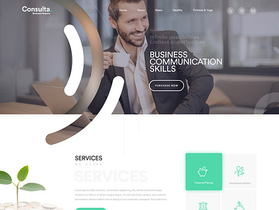Cunsulta Business banner design graphic design homepage design landing page design ui design web design