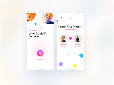 Dating App app design graphicsdesign mobile app design ui design