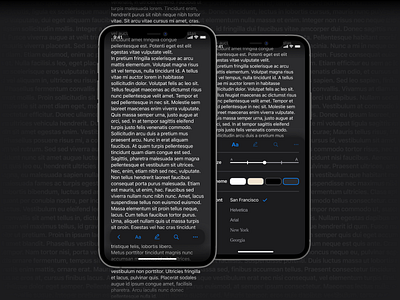 PDF & Ebook Reader App "iOS 15 Style" app app design apple black clean concept dark dark mode design figma font ios ios 15 iphone minimal safari swift typography ui ux
