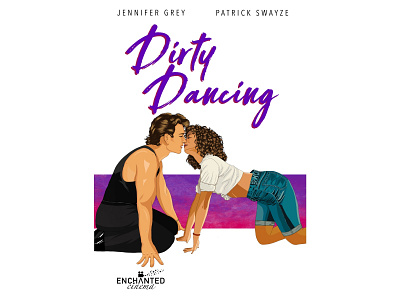 Dirty Dancing Film Poster art bold colourful design drawing film film festival film poster procreate procreate art procreate illustration