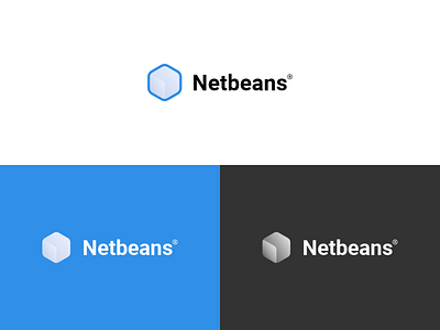 Netbeans branding design flat logo