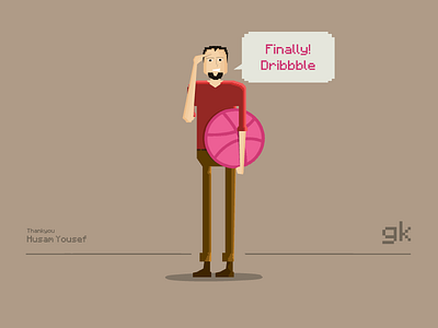 Finally! Dribbble character debut first illustration pixel pixel art shot