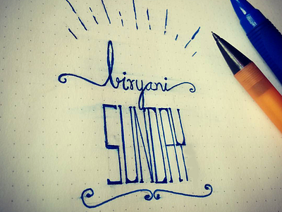 Biryani Sunday - Hand lettering