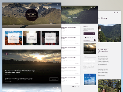 World in my coffee cup - Blog Redesign blog desktop journey lists posts travel ui website