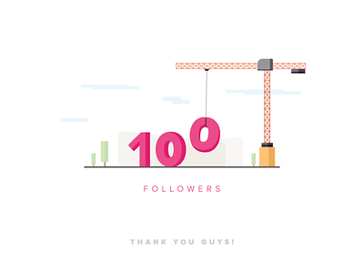 100 Followers 100 follow followers grateful illustration love thanks thankyou