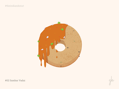 #02 Sambar Vadai 30days challenge food illustration india indian south vadai