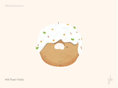 #04 Thayir Vadai 30days challenge curd food illustration india indian south vadai