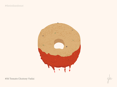 #06 Tomato Chutney Vadai 1x 30days challenge chutney food illustration india indian south tomato vadai