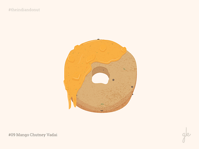 #09 Mango Chutney Vadai 30days challenge chutney food illustration india indian mango south vadai