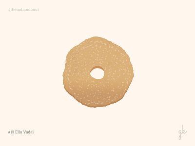 #13 Ellu/Seasame seed Vadai 30days challenge food illustration india indian south vadai