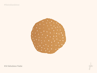 #14 Sabudhana Vadai 30days challenge food illustration india indian south vadai