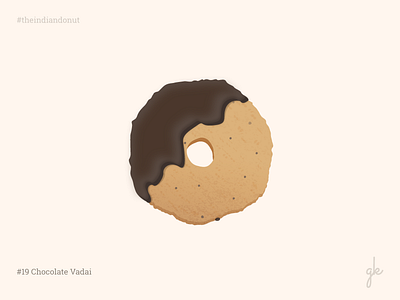 #19 Chocolate Vadai 30days challenge chocolate food illustration india indian south vadai