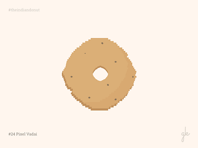 #24 Pixel Vadai 30days challenge food illustration india indian pixel south vadai