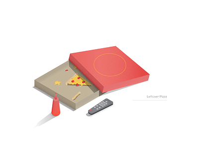 Leftover Pizza 2x blend illustration isometric leftover meat noise pizza remote simple stipple texture