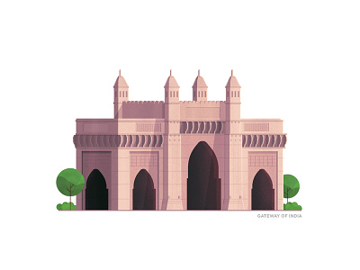 Gateway Of India - Mumbai building gateway of india illustration illustrator india photoshop series stipple