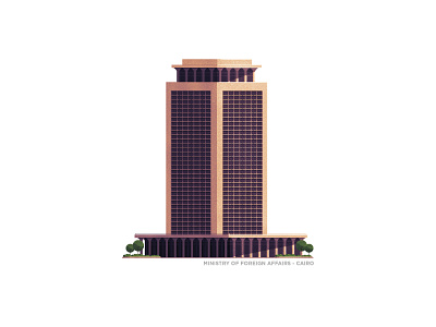 Ministry Of Foreign Affairs - Cairo africa building building illustration cairo design foreign affairs illustration illustrator photoshop series stippled