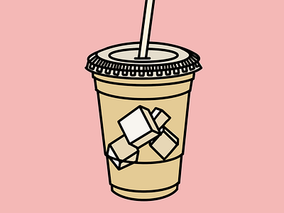 Iced vanilla latte coffee drinks iced vanilla latte illustration illustrations procreate