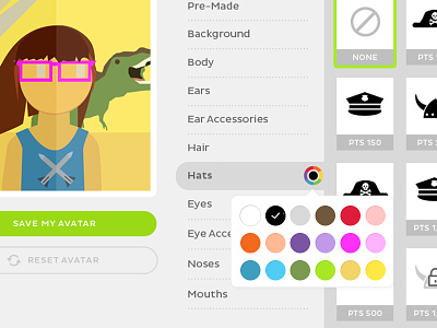 Avatar Builder avatar builder color picker
