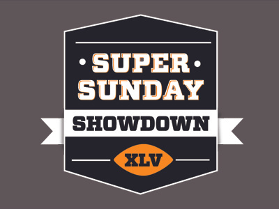 Sports Bar Super Bowl Logo football slab serif