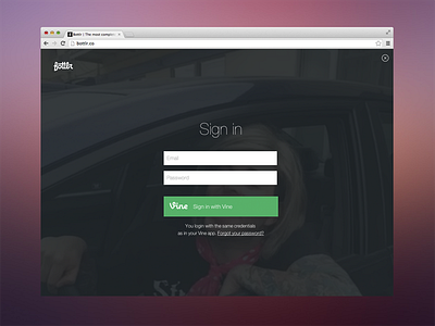 Sigin in to Bottlr bottlr flat form sign in video vine