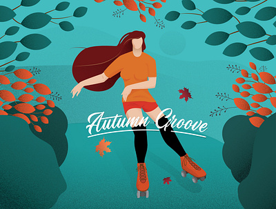 Autumn Groove animation character design illustration vector